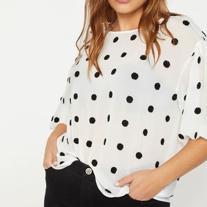 Eloquii polka dot blouse